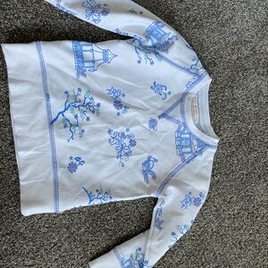 TBBc Kids Blue and White Printed Sweater